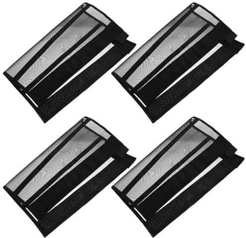 FUTUREORYY Botas Protectoras para Patas de Caballo Transpirables y Antideslizantes, 4 Piezas Negras, Funda Antimoscas para Verano, Protección Cómoda para Montar y Entrenar