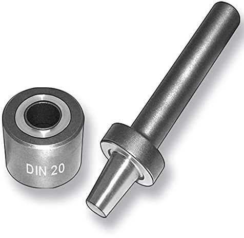 Rundösen Ø 20 mm Messing vernickelt Öse Einschlagstempel Locheisen Lochungsunterlage (Einschlagstempel für Rundösen Ø 20 mm)