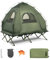 GYMAX Feldbett mit Zelt 2 Personen, 5-in-1 Campingzelt wasserdicht mit Luftmatratze, Kissen, Schlafsäcken & Tragetasche, Outdoor Campingliege Familienzelt für Angeln & Picknick, 194 x 145 x 187 cm