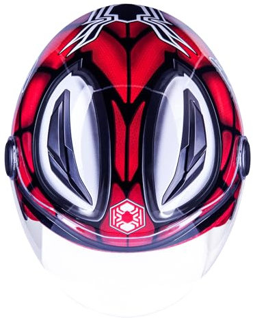 One by Camamoto | Casque Spiderman pour Enfant, Homologué, Moto et Scooter, Taille XL (53-54 cm), Fermeture Micrométrique, Junior
