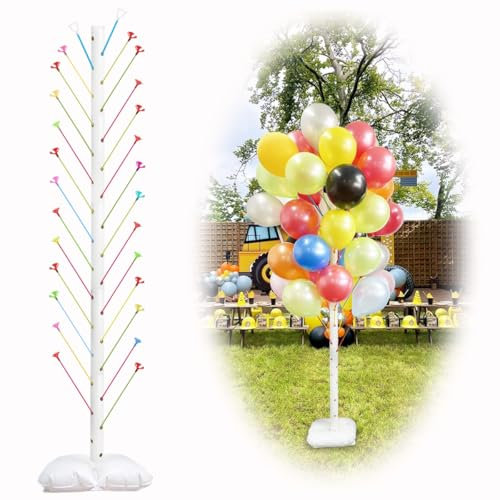 Kit di supporto per palloncini, regolabile per albero di palloncini, 1,8 m, con basi, adatto per matrimoni, bambini, doccia, compleanno, accessori per feste