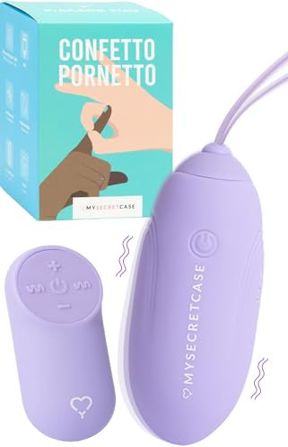 MySecretCase Sexspielzeug Vibro Ei mit Fernsteuerung - Vibration für Männer Frauen die Paare, Klitoris G Punkt Stimulator Klein Vibrator für Unterwegs (Hellblau) (Lila)