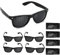 Gafas Estenopeicas 4Pcs con 4 Bolsa Guardar Gafas, Gafas Reticulares Estenopeica Antifatiga, Pinhole Rejilla Gafas, Anteojos Estenopeicos Negros Unisex para Corrección de Visión y Entrenamiento Ocular