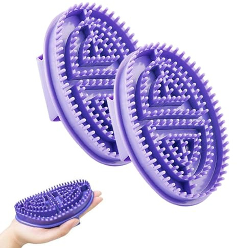 Massage Brush for Belly Body Relaxation Massage Comb Essential Oil Brush Body Scrubber Bath Body Brushes SPA Massager Device, Meridian Pressure Brush for Belly, Arms, Legs, Back (2 Pcs)