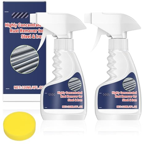 Glowhaven 2PCS Potente Metallo Rimozione della Ruggine, Spray per Rimuovere la Ruggine, Potente Solvente per Acciaio, Rimuovi Ruggine per Metallo, Componenti Automobilistici e Altri Materiali