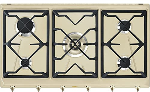 Smeg SRV896POGH Kochfled, Cremefarben