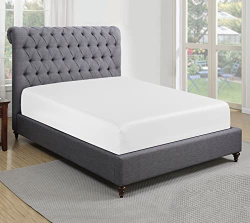 Sapphire collection 200 Thread Count 100% Egyptian Cotton Fitted Sheet (Single, White)