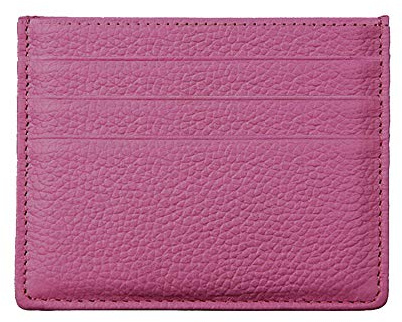 Hibate Genuine Leather Slim Credit Card Holder Case Sleeve Wallet for Women Ladies Girls Kids - Purple