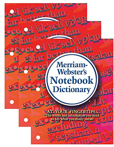 MERRIAM-WEBSTER Notebook Dictionary, Pack of 3