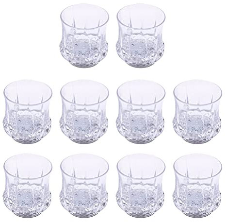 Amosfun Flash Light Up - Set di tazze con bicchieri da tè, con luce a LED, multicolore, per bar, discoteca, compleanni, feste, laurea, 10 pezzi