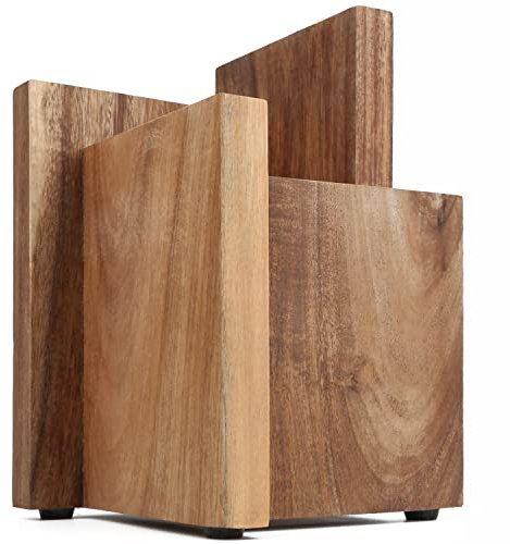Resafy Soporte magnético para cuchillos de bloque de cuchillos con soportes magnéticos con imanes mejorados fuertes pies antideslizantes