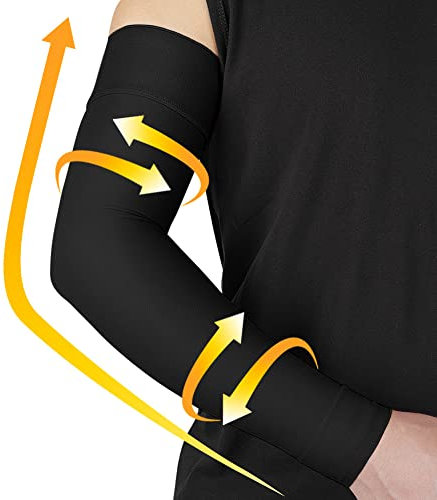 beister Medizinische Kompression Arm Sleeve Damen & Herren (1 Stück), 20-30 mmhg Kompressionsärmel mit Gepunktetem Silikonband, Ellbogenbandage, Armbandage für Krampfadern, Lymphödem, Arthritis.