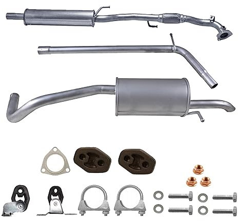 FERROZ EXPORT Export Ersatz Auspuff für VW Fox 5Z1, 5Z3 1.2 ab Bj. 2005, Auspuffanlage + Montagesatz