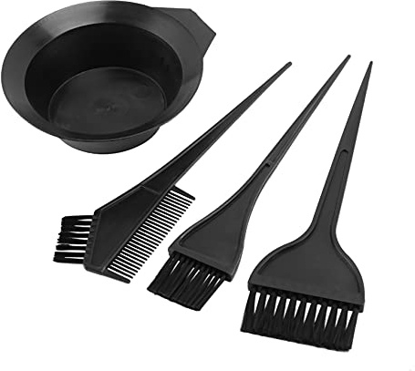 Set of Hair Coloring Brush Comb Bowl Dye Color