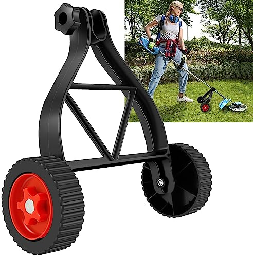 Roue de support de tondeuse, noir, plastique, 26 à 28 mm, compatible avec les tuyaux d'axe de 23 mm à 28 mm, pour débroussailleuse, coupe-bordures et tondeuse à gazon, gébofuzhuang