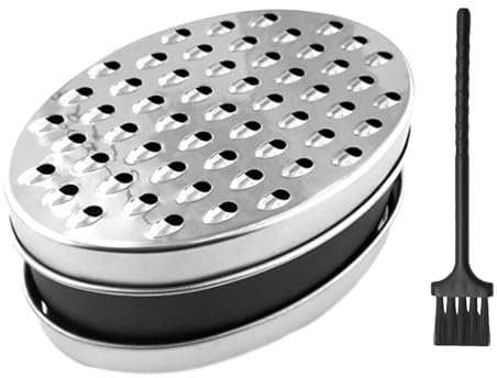 NyxSeat Grattugia in Acciaio Inox per Zenzero, Formaggio e Cucina Con Spazzola Piccola