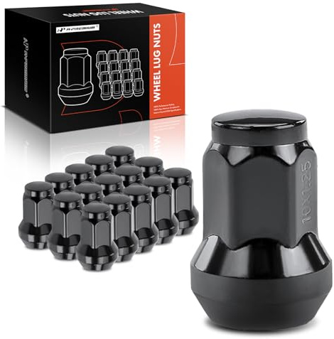 A-Premium 16-PC, Black M10x1.25 Wheel Lug Nut Compatible with Arctic Cat, 2007-2022 Can-Am, 1985-2022 Honda, 1985-2022 Kawasaki, 1991-2022 Suzuki, 2018-2019 Textron Off Road, 1987-2022 Yamaha, Polaris