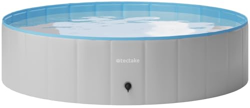 tectake® Piscine pour Chien Piscines a Balle Piscine autoportée Pliable Ø120cm Jeu Exterieur & intérieur pour Chien & Chat Jouet pour Chiens Jeux d'eau Jardin Salon