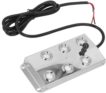 Ultrasonic Mist Maker Fogger, 6 Huvuden Rostfritt Stål Vatten Fontändamm Dimma Maskin Atomizer med 1,5 M Kabel, Ultraljudsvattendamm Fontänfogger för Damm, Trädgård, Gräsmatta