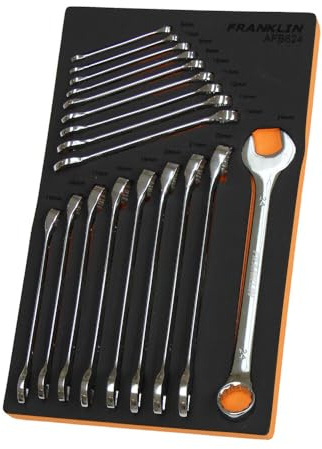 Franklin Combination Spanner Set 6-24mm 18 Pieces 12 Point Surface Drive AFB624