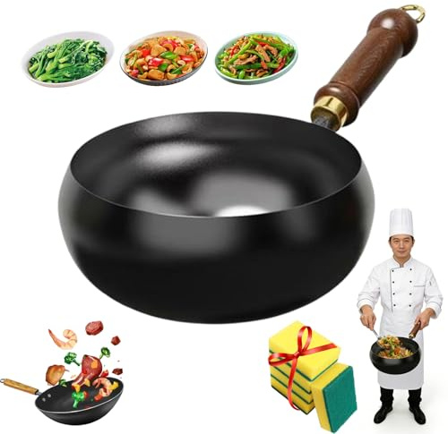 Uyqad 2027 Upgrade Japanese Cast Iron Cookware,Japanese Cast Iron Pot,Cast Iron Pot Made In Japan,Uncoated Thick Iron Pot,Hand-Forged Non-Stick Cast Iron Skillet For Pots On Electric Stoves (28cm)