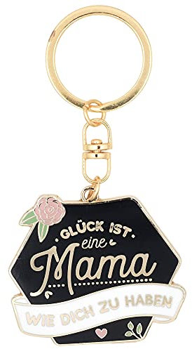 Manahia Schlüsselanhänger Mama - Glück ist eine Mama wie dich zu haben - Geschenk für Mama - Muttertagsgeschenk - Schwangerschaftsankündigung Mama - Geburtstagsgeschenk Mama