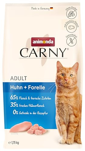 animonda Carny Adult, Croccantini Gatto, senza zucchero e senza cereali, Pollo + Trota 1,75 kg