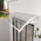 Vordach für Haustür,Garten Hintere Veranda Pultbogenvordach,Transparente Polycarbonat Pultvordach,Eingangsmarkise,UV-Schutz Gegen Regen Schnee Türvordach,mit Weißer Halterung (60x60cm/24 x24)