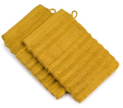 Gözze 2erSet Frottier Mailand,CO/CV (Bamboo),70%/30%,Waschhandschuh,17x24,senf