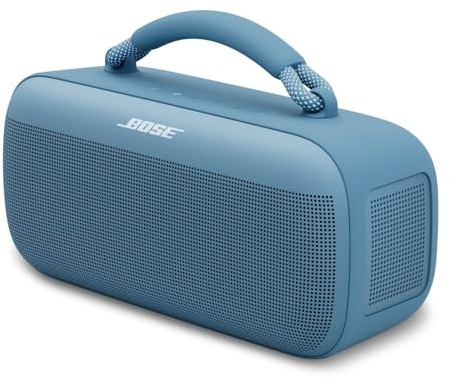 BOSE SoundLink Max, tragbarer Lautsprecher, großer wasserdichter Bluetooth-Lautsprecher, bis zu 20 Stunden Akkulaufzeit, USB-C, eingebauter 3,5-mm-AUX-Eingang, Blaue Dämmerung