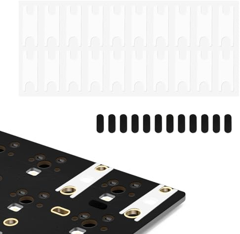 RunJRX Clavier PCB Stabilisateur Switch Film Silicone Clavier Stabilisateur Switch Pads 20Pcs, Stabilisateur Fil d'acier EVA Pads 12Pcs (Transparent)