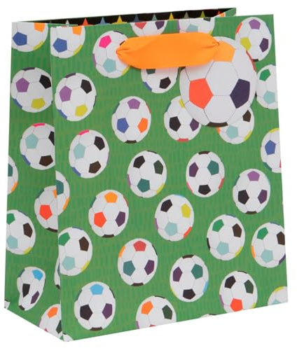 Glick Borsa regalo di lusso, borsa da calcio per compleanno e altre occasioni, 260 x 315 x 135 mm, verde