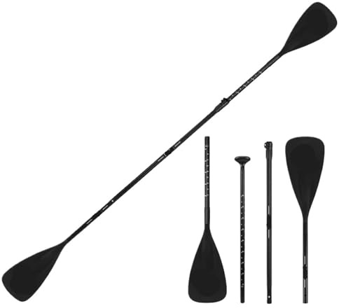 Kajakpaddel med dubbla ändar aluminiumlegering 3-delad justerbar kajakpaddel avtagbar SUP-paddel för vattensporter åror