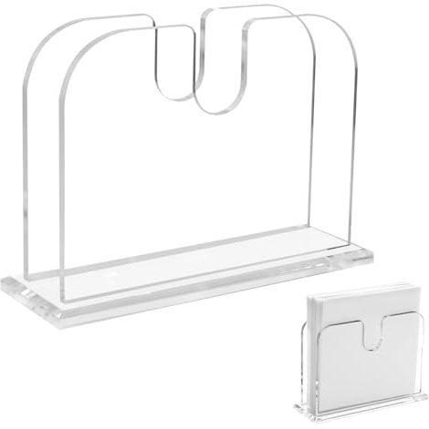Servilletero, dispensador de toallas de papel de acrílico transparente, dispensador de pañuelos abierto para decoración del hogar en restaurantes, hoteles y bares