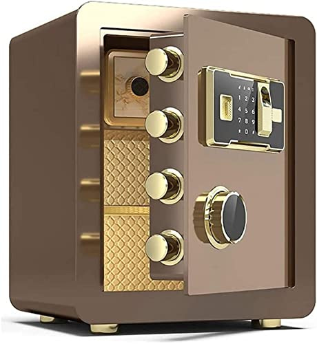 Cassaforte impermeabile di sicurezza delle impronte digitali antincendio Anti Theft Gabinetto digitale grande 40cm/45cm per la casa & amp; Business Storage Brown 38x32cm Electronic Safe Box