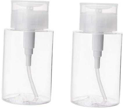 SOLUSTRE Flaconi un Set Compatto 2 Pezzi da Viaggio Bottiglie Ricaricabili 100ml Riutilizzabili in Petg per Acqua Micellare e Detergente per Viaggio e Lavoro