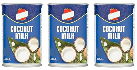 Island Sun Coconut Milk, Premium Asian and African Cooking Ingredient, Rich and Creamy, Vegetarian, 400ml,Pack Of 3