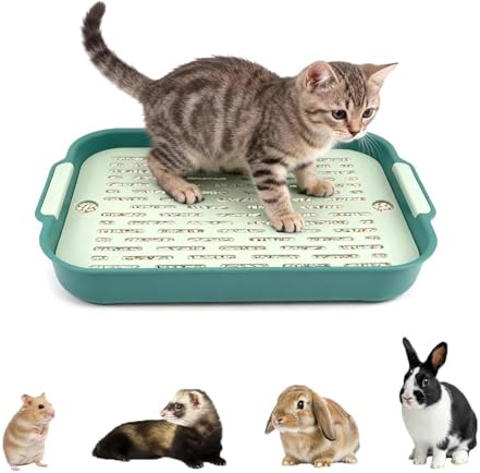 Large Rabbit Litter Tray, 27 x 18.5 x 4 cm Rectangular Pet Litter Box