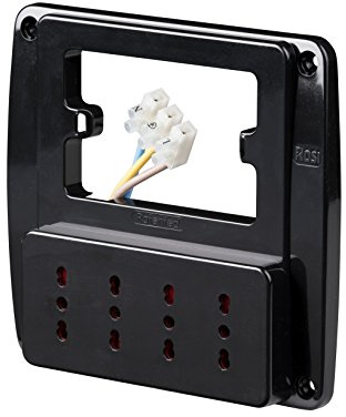 Multipresa da parete 4 prese italiane nero