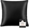 OLESILK Seide Kissenbezug Kissenhülle Haar- und Hautpflege mit Reißverschluss 16 Momme 1 Stück Schwarz 80x80cm