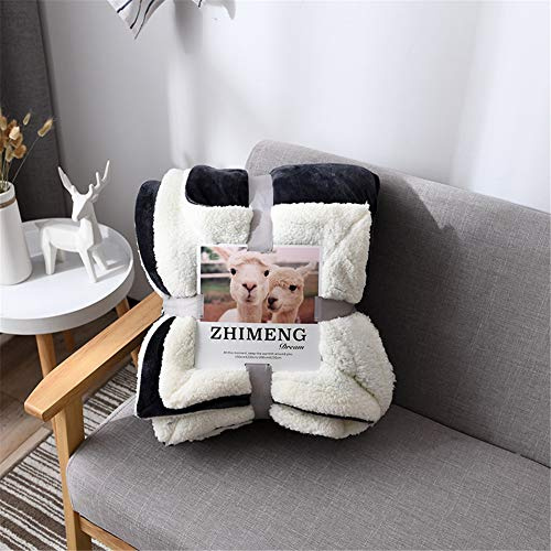 YCDZ Manta De Algodón Puro, Manta De Cachemir De Franela para Ropa De Cama, Microfibra, Manta Cálida Súper Suave Y Esponjosa, Manta De Terciopelo (Gris Espacial,100 x 120 cm)