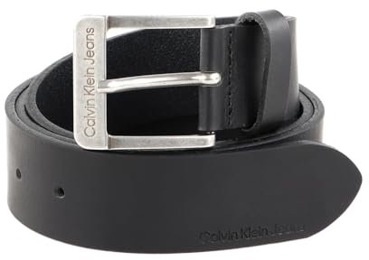Calvin Klein Herren Gürtel Belt 4,0 cm Ledergürtel, Schwarz (Black), 100 cm