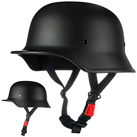 Halbschalenhelm Deutsche Motorrad Halbhelm Motorradhelm ECE-Zertifiziert Rollerhelm Jethelm Moped Helm Motorrad-Roller StraßEnmoped Halbhelm Unisex-Helm/GrößE:M~2XL