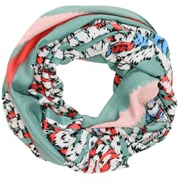s.Oliver Damen 2144964 Loop Schal, mehrfarbig|petrol 65D7, 1