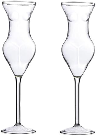 Soulnioi Cocktailglas set med 2, kroppsformade cocktailglas, champagneglas av hög kvalitet, Exspresso Martini-glas, för bröllop, fest, familjemiddag 200 ml
