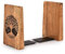 Indus Lifespace Office Bookends - Iron & Acacia Wood Tree of Life for Shelves or Bookcase - Heavy Duty (10.16cm x 10.16cm x 15.24cm), Set of 2