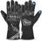 BEAST RAGE Winter Motorradhandschuhe, Thermo Motorradhandschuhe wasserdicht Winddicht für Männer und Frauen warme Motorradhandschuhe mit Touchscreen für Motocross-Rennen (Schwarz, L)