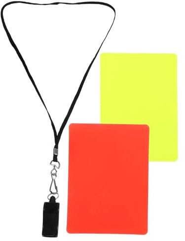 NAMOARLY Fußball-Schiedsrichter-Set Rote Pfeife Für Fußball Kompaktes Design Für Die Aufbewahrung