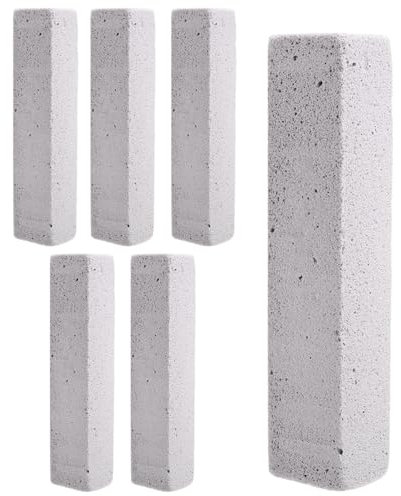 Fuhjythy 6 Pack Pumice Stone Toilet Bowl Clean Brush, Remove Toilet Bowl Hard Water Rings, Calcium Buildup and Rust Suitable
