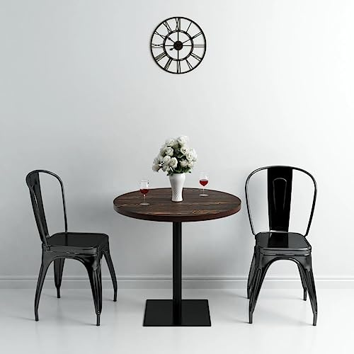 WSJHUHK bistrobord MDF och stål rund 80 x 75 cm mörk aska